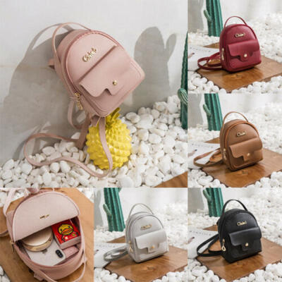 

Fashion Women Girl Mini Faux Leather Backpack Rucksack School Bag Travel Handbag