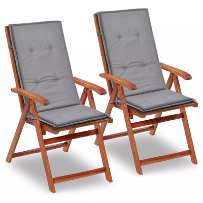 

Garden Chair Cushions 2 pcs Gray 472"x197"x118