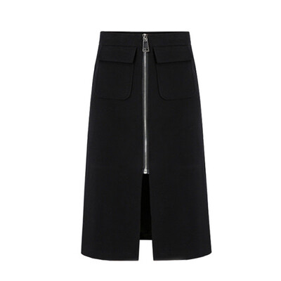 

Roseonmyhand Womens Solid Color Ladies High Waist Long Maxi Skirt Slim Slinky Zipper Skirt