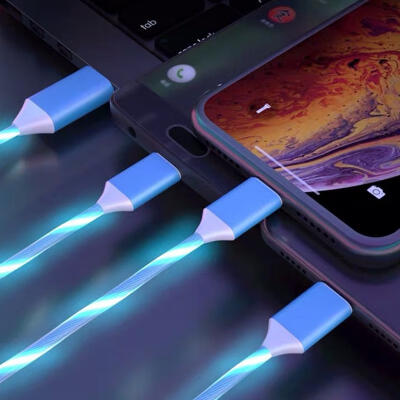 

LED USB Charger Cable Light Up Data Cables Charging Cord Compatible With Type-C Android IOS Phone-Lightning