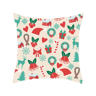 

Siaonvr Merry Christmas Pillow Cases Nordic Sofa Cushion Cover Home Decoration