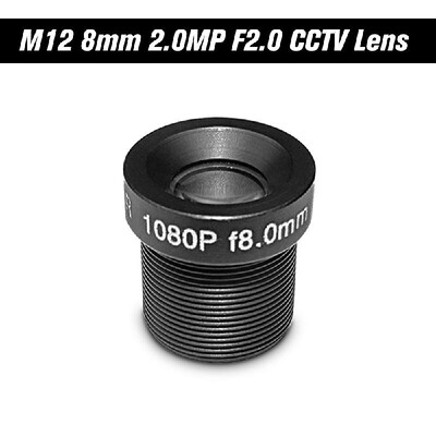 

HD 20Megapixel 2MP 8mm M12 CCTV Board Lens IP Camera Lens F20 Fixed Iris M12P05 127" Image Format 25° Viewing Angle