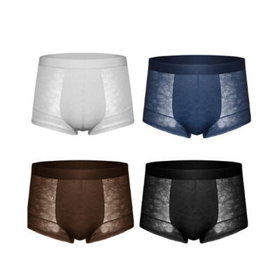 

Men Boxer Ice Silk Sexy Ultra-thin Panties Transparent Comfort Underwear LXLXXLXXXL