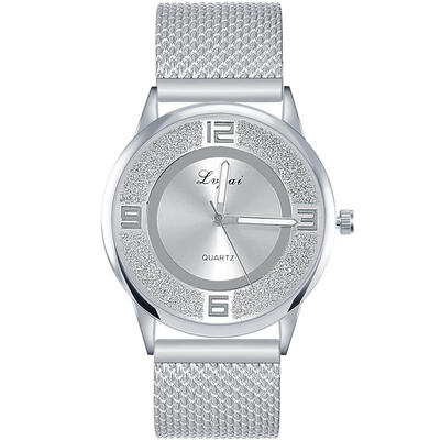 

Relogio Feminino Silver Minimalist Watch Mesh Band Stainless Steel Analog Quartz Wristwatch Women Female Luxury Scrub Watches
