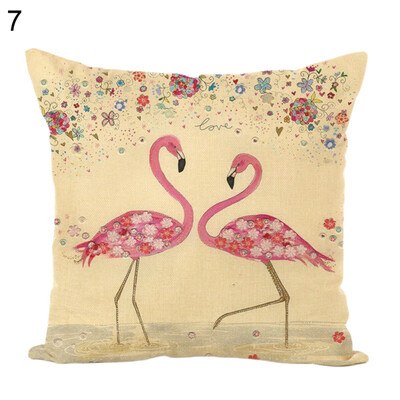 

Flower Flamingo Square Throw Pillow Case Cushion Cover Sofa Bed Car Office Decor