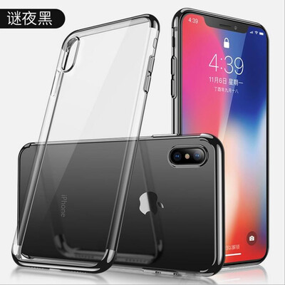 

Lieve Business Phone Cases For iphone 8 Plus Super Soft TPU Silicone Electroplate Transparent Fitted Cases For iphone 6 6s X