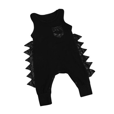 

Toddler Infant Baby Boy Sleeveless Jumpsuit Dinosaur Romper Outfits Clothes