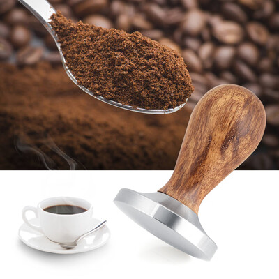 

Greensen 58mm Wood & Stainless Steel Coffee Tamper Curved Base Espresso Beans Press Tool