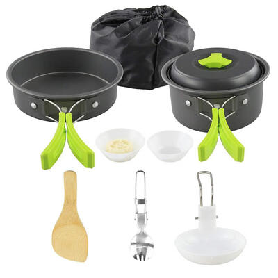 

Outdoor Camping 1-2 People Cookware Set Portable Ultra-light Tableware