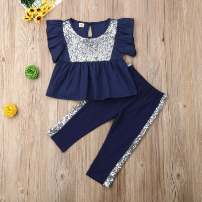 

Kid Toddler Baby Girl T-shirt Top Legging Pants Outfit Set suit Clothes Summer