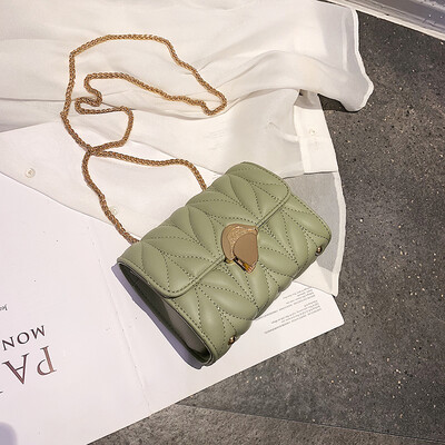 

Ins summer texture popular small Korean Joker chain bag women 2019 new fashion casual slung womens bags
