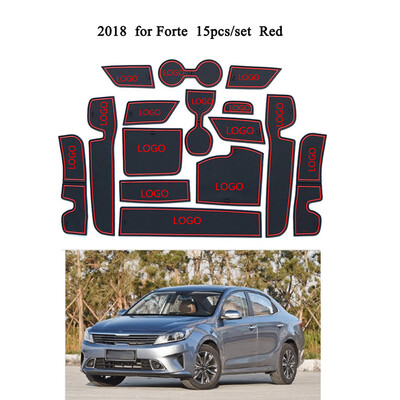 

15pcsset Car Interior Door Cup Holder Groove Non-slip Pad Gate Slot Mat Replacement For KIA Forte 2018