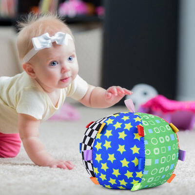 

Greensen Baby Hand Grip Colorful Ball Music Feeling Ball Bell Children Kids Educational Fun Ball Toy