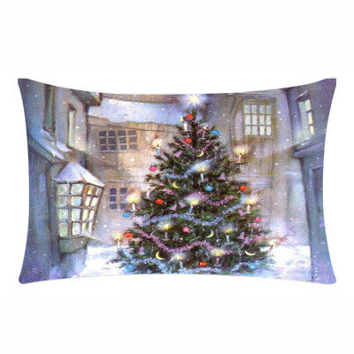 

〖Follure〗Merry Christmas Rectangle Cushion Cover Throw Pillow Case Pillowcase