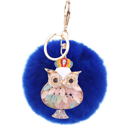 

Rex rabbit hair owl bag plush hair ball mobile phone pendant small gift jewelry