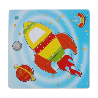 

Tailored Wooden Puzzle Educational Developmental Baby Kids Training Toy Spaceship