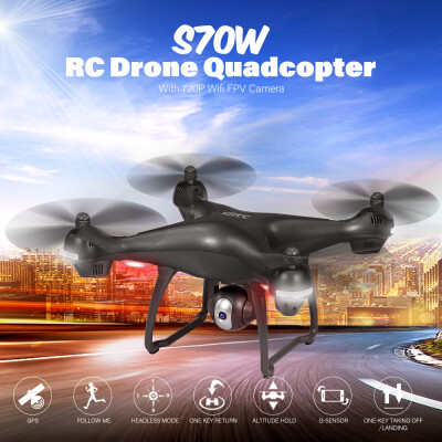 

SJ RC S70W 1080P 120° Wide Angle Camera Wifi FPV Drone Altitude Hold G-sensor Follow Me GPS RC Quadcopter w 3 Battery