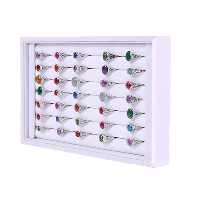 

Velvet Jewelry Earring Ring Display Organizer Box Tray Holder