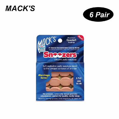 

MACKS 6 Pairs Anti-noise Silicone Earplugs Professional Waterproof Swimming Earplugs Hearing Protection Anti Snore Ear Plugs