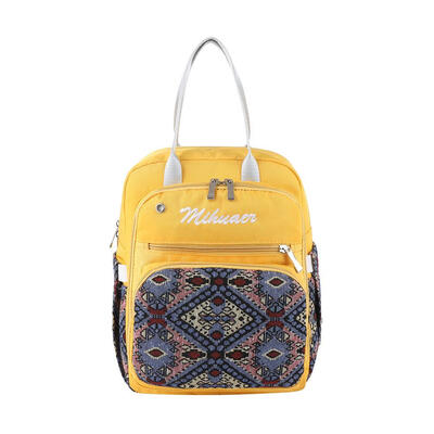 

Ethnic Women Mummy Storage Floral Print Backpack Baby Nursing Bag Handbag