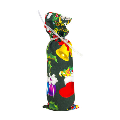 

Tailored Family Santas wine Bottle Cover Bag Christmas Decoration