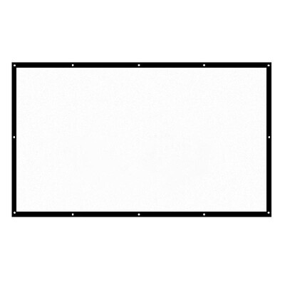 

H150 150 Portable Projector Screen HD 169 White Dacron 150 Inch Diagonal Video Projection Screen Foldable Wall Mounted for Home