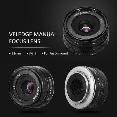 

VELEDGE 32mm F16 Super High Resolution Large Aperture Standard Camera Prime Lens Lightweight MF Manual Focus Lens 025m Closest