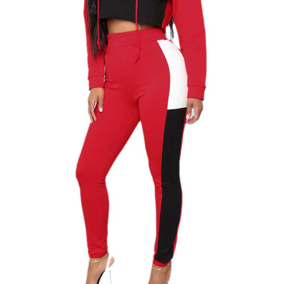 

Tailored Women Splcing Color Pants Women Sports Casual Pants