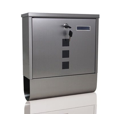 

Ktaxon Stainless Steel Wall Mounted Lockable Letter Mailbox Drop Box Inter - Office Mailbox with Retrieval Door 2 Spare Key