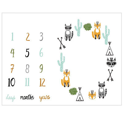 

Newborn Baby Blanket for Photo Background Monthly Growth Number Props