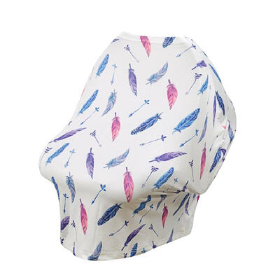 

Multi-Use Breastfeeding Nursing Cover Colorful Feather Baby Car Seat Covers