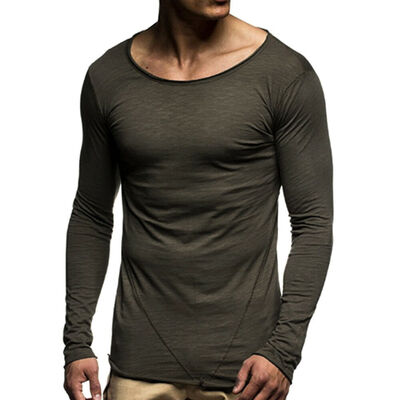 

Mens Slim Fit O Neck Long Sleeve Muscle Tee Shirt Casual T-shirt Top Blouse