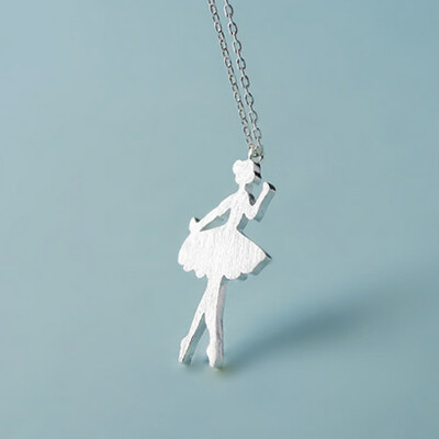 

Jewelry Dancing Ballet Women Necklace Style Jewelry High Quality Necklaces Excellent Sterling-silver-jewelry Girl Long
