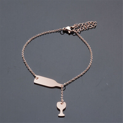 

1pcs Womens Wine Beer Cup Bottle Clavicle Pendant Necklace Gift Jewelry