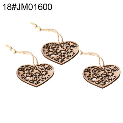

3Pcs Wooden Hollow Blank Slices Pendants DIY Crafts Christmas Tree Ornaments