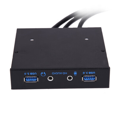 

35" 20Pin to 2 USB 30 Port HUB HD Audio PC Floppy Expansion Front Panel