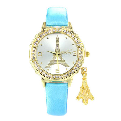 

Watch ladies fashion pendant watch Eiffel Tower pattern casual quartz watch