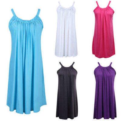 

New Women Summer Casual Sleeveless Party Short Mini Dress Beachwear Sundress USA