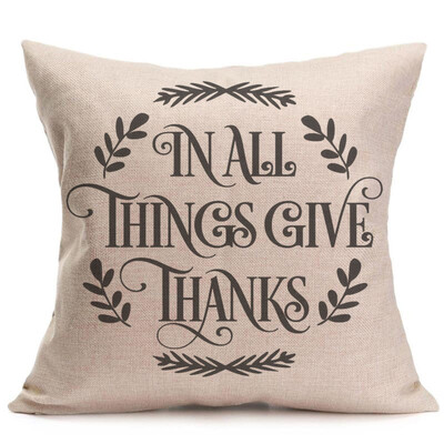 

Tailored Happy Fall Thanksgiving Day Soft Linen Pillow Case Cushion Cover Home Decor