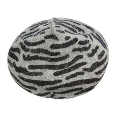

Women French Style Leopard Print Wool Soft Winter Warm Beret Beanie Hat