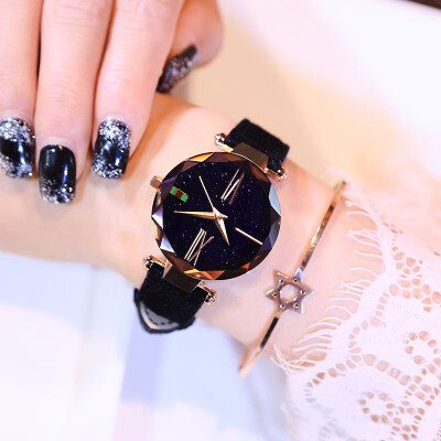 

Female Star Watch Fashion Waterproof Korean Edition Student Temperament Lady Atmospheric Quartz Watch