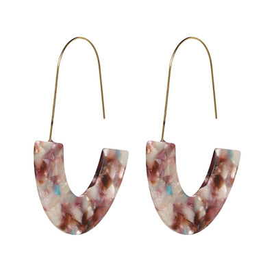 

JURAN Fashion Multicolored Resin Geometric Pendant Dangle Drop Earring For Women Acrylic Statement Earrings Party Jewelry Brinco