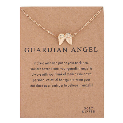 

Fashion Jewelry New Angel Feather Wings Alloy Clavicle Pendant Short Chocker Necklace Women Gift