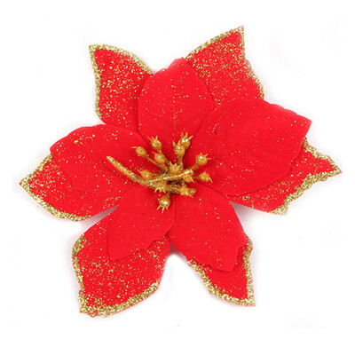 

8 5Pcs 3 Layer Simulation Christmas Flowers Christmas Tree Decoration Christmas Decoration Christmas Gifts