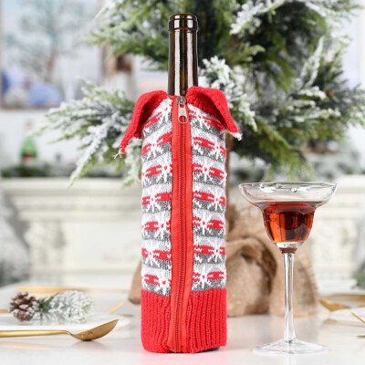 

Gobestart Merry Christmas Santa Wine Bottle Bag Cover Xmas Festival Party Table Decor Gift