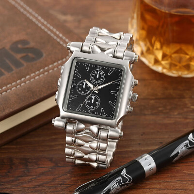 

Russia military Top luxury men bullet bracelet tank watch square stainless steel personality male fashion brand watches