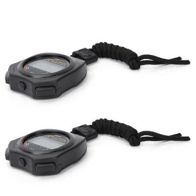 

Greensen 2 PCS Sports Stopwatch Timer Multifunctional Digital LCD Handheld Stopwatch for RacingRunning