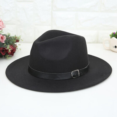 

1 Pc Warm Woolen Retro Hat Simple Plain Pattern Ladies Hat Wedding Hat