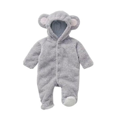 

Cute Winter Warm Long Sleeve Coral Fleece Infant Baby Romper Cartoon Jumpsuit Kids Cotton Clothes K08