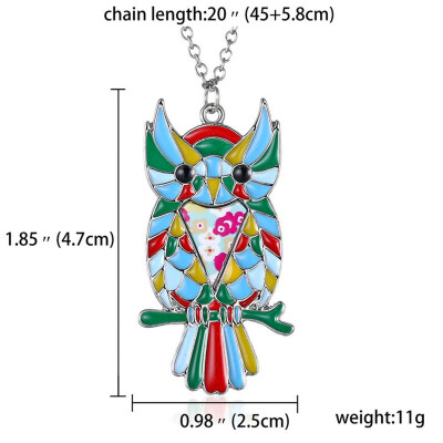 

Fashion Paint Animal Dragon Butterfly Dog Cat Pendant Necklace Women Jewelry 2019 New